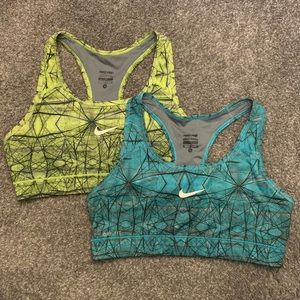 NIKE DRI-FIT SPORTS BRA BUNDLE OF 2 MEDIUM